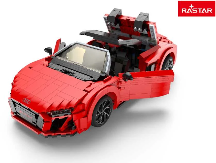 RASTAR 1:14 mastelio surenkamas automodelis AUDI R8 Spyder Bricks, 93800