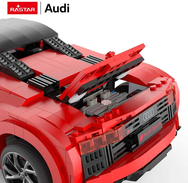 RASTAR 1:14 mastelio surenkamas automodelis AUDI R8 Spyder Bricks, 93800