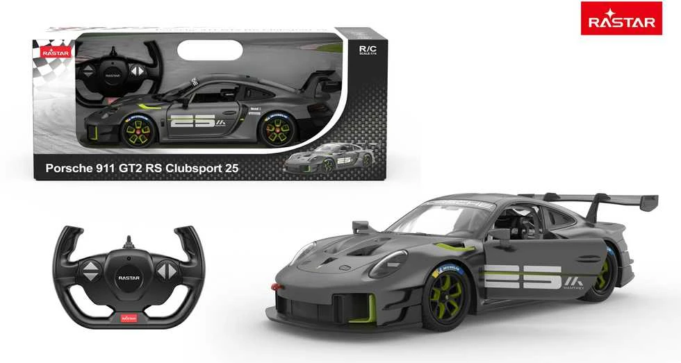 Nuotoliniu būdu valdomas 1:14 automodelis RASTAR Porsche 911 GT2 RS Clubsport 25, 99560