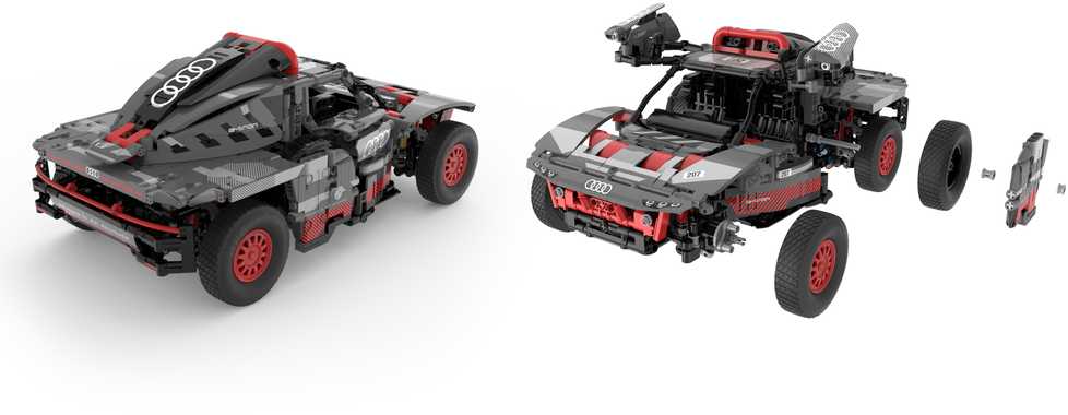 Rastar Techniniai konstruktoriaus blokai Audi RS Q e-tron 1:14 pilki
