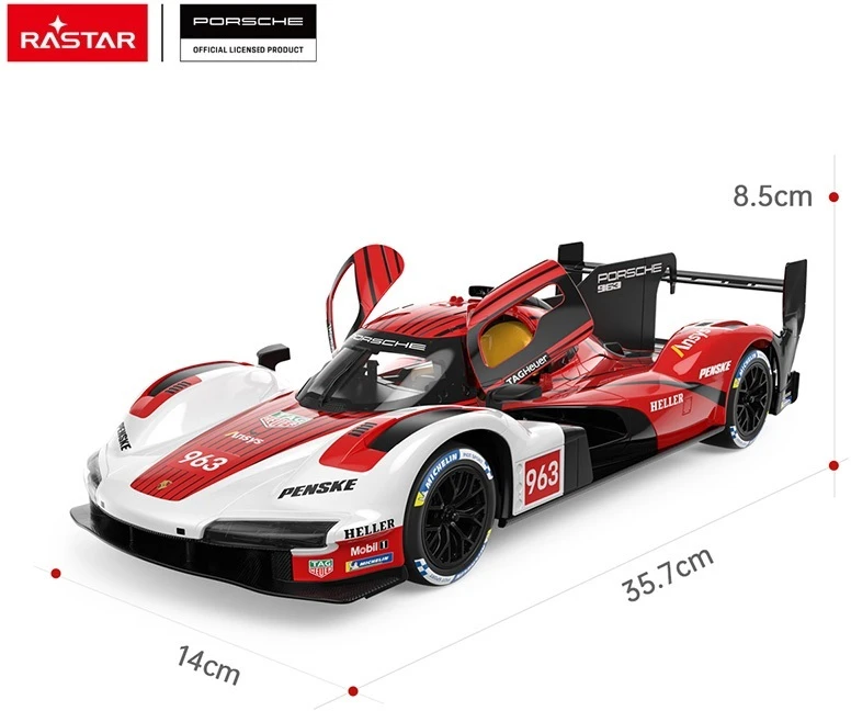 RASTAR 1:14 valdomas automodelis Porsche 963 LMDh, 10380