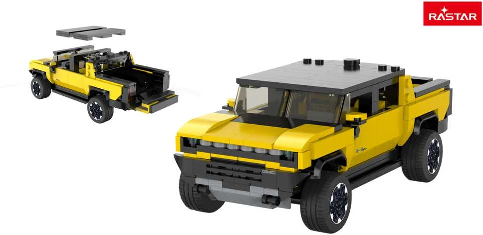 RASTAR 1:30 surenkamas automodelis Hummer EV, asort., oranžinis/geltonas, 454 dalys, 93700