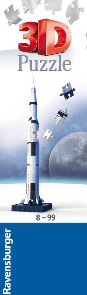 Ravensburger 3D Dėlionė 504 vnt. - Apollo Saturn V raketa