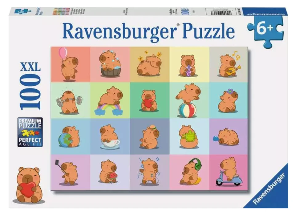 RAVENSBURGER Dėlionė dėlionė Capybara, 100 det., 12004386 7