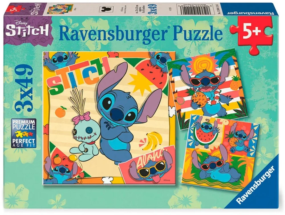 Ravensburger Dėlionė 3x39 vnt. - Disney Stičas