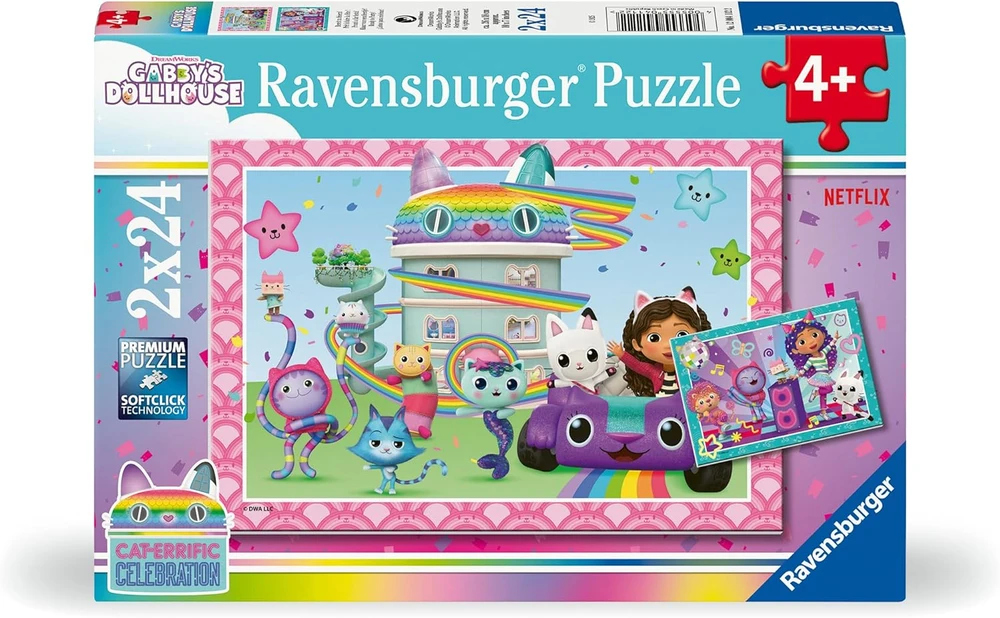 Ravensburger Dėlionė 2x24 vnt. - Gabby's Dollhouse