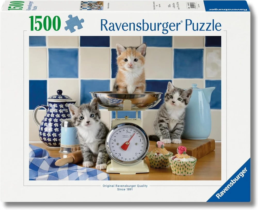 Ravensburger Dėlionė 1500 vnt. - Kačiukai virtuvėje