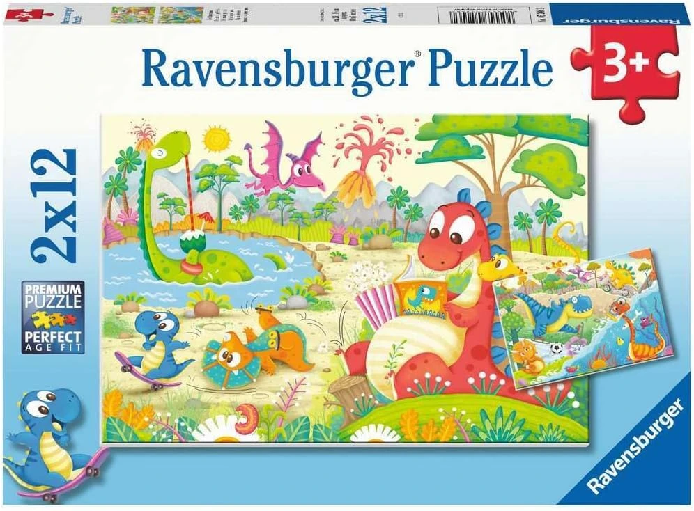 RAVENSBURGER Dėlionė dėlionė Mano dino draugai, 2x12 det., 05246 2
