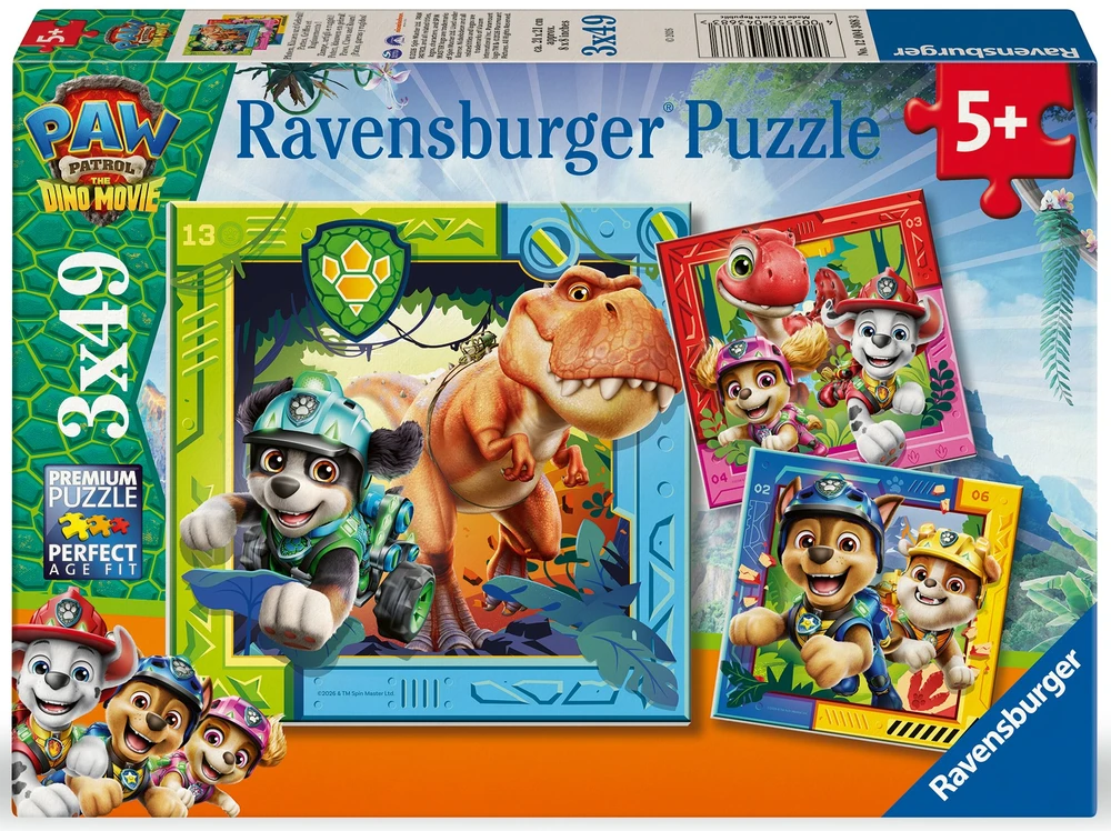 RAVENSBURGER Dėlionė dėlionė Paw Patrol, 3x49 det., 12004368 3