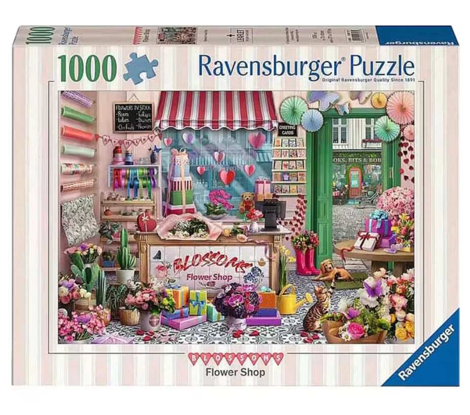 Ravensburger Dėlionė 1000 vnt. - Gėlių parduotuvė