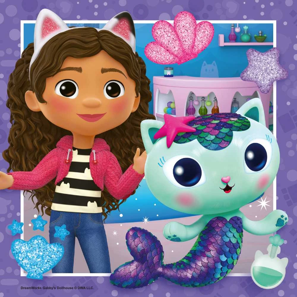 Ravensburger Gabby's Dollhouse Dėlionė 3x49 vnt.