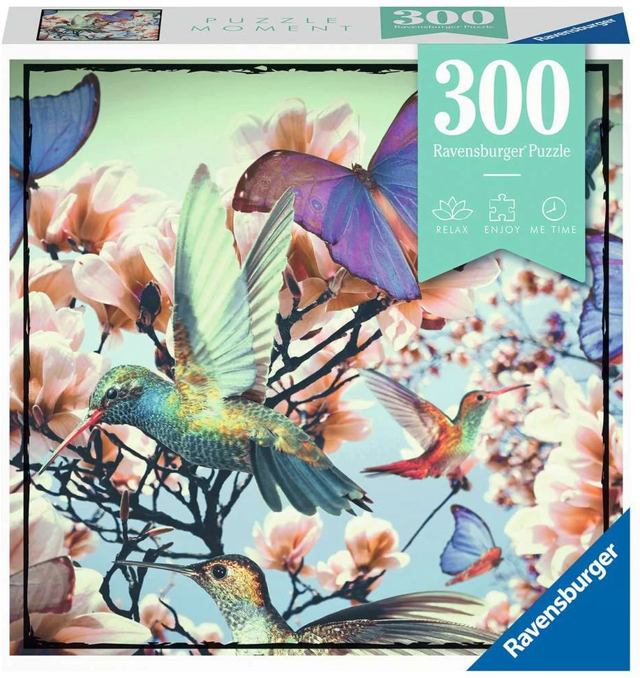 Ravensburger Dėlionė 300 vnt. - Kolibriai ir drugeliai