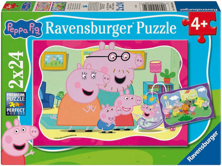 RAVENSBURGER vaikiška dėlionė Peppa Pig, 2x24 det., 12004184