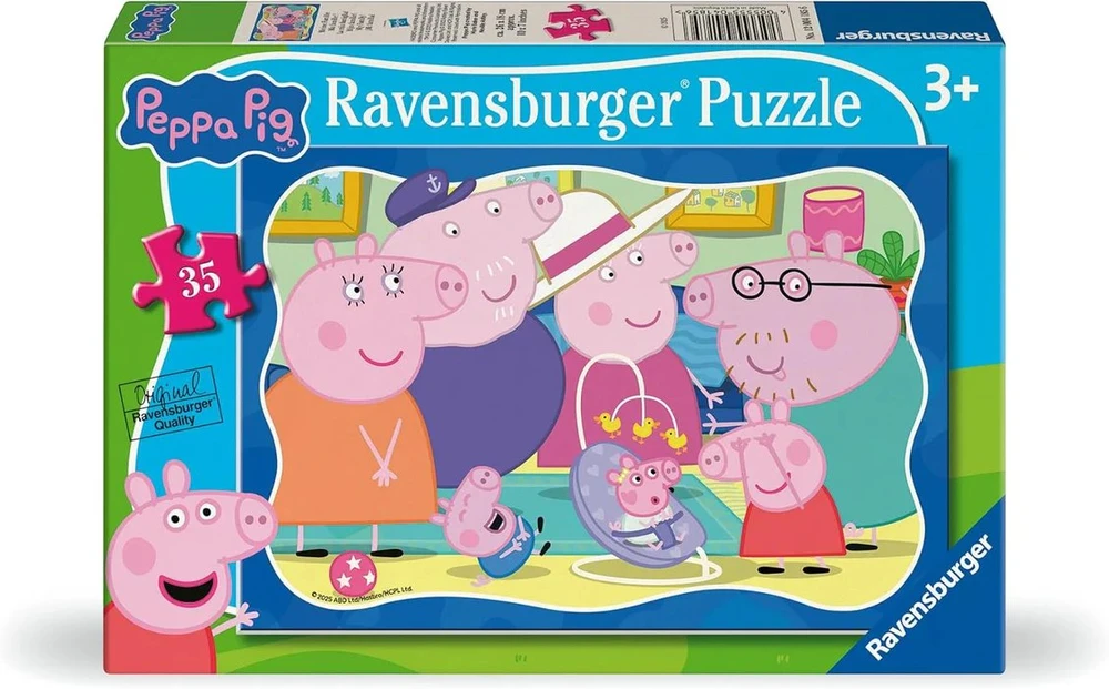 RAVENSBURGER vaikiška dėlionė Peppa Pig, 35 det., 12004185