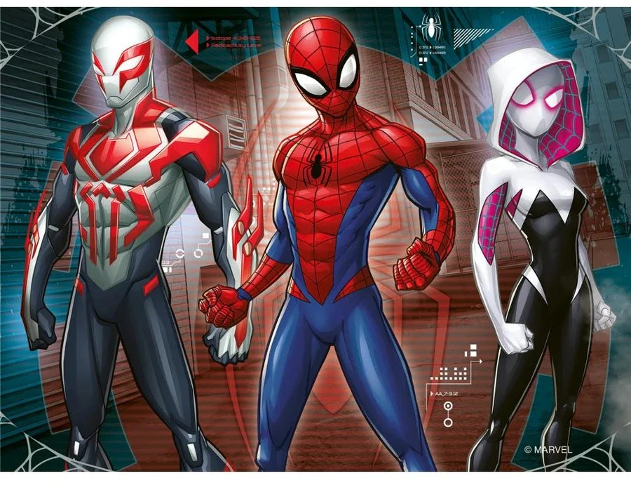 RAVENSBURGER vaikiška dėlionė Spider-Man, 12/16/20/24 det., 12004201
