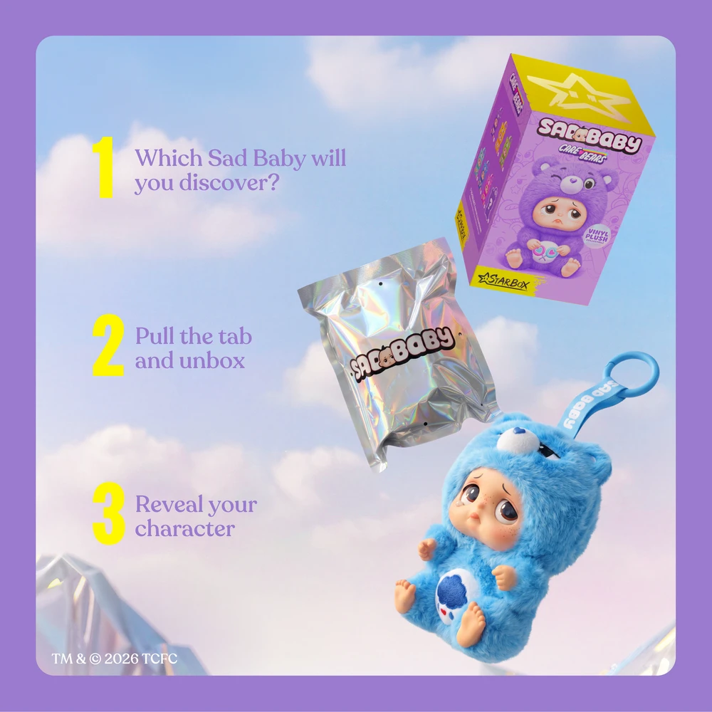 SAD BABY raktų pakabukas Care Bears, asort., 17903UQ1