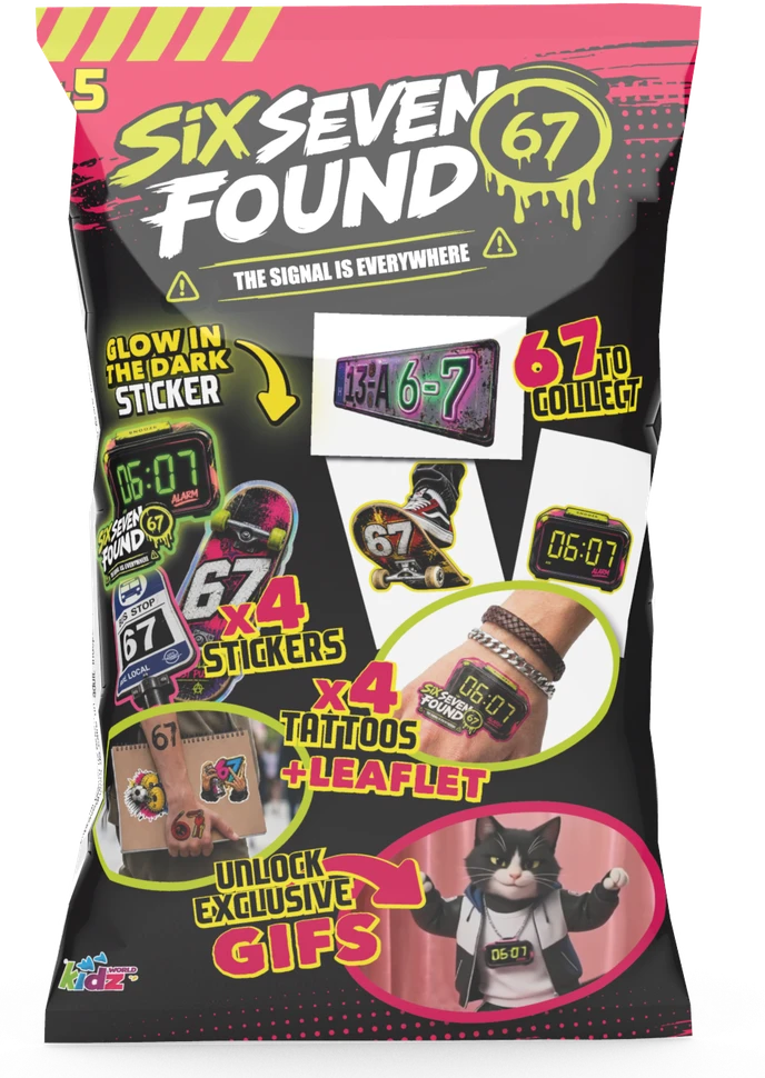 Six_Seven CHILDREN'S TATTOO AND STICKER SET SIX SEVEN