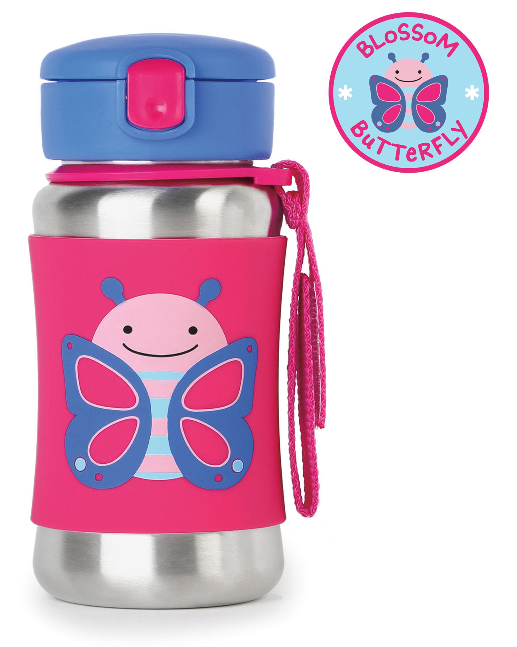 SKIP HOP gertuvė su šiaudeliu 12m+ 350ml Zoo Butterfly 252517