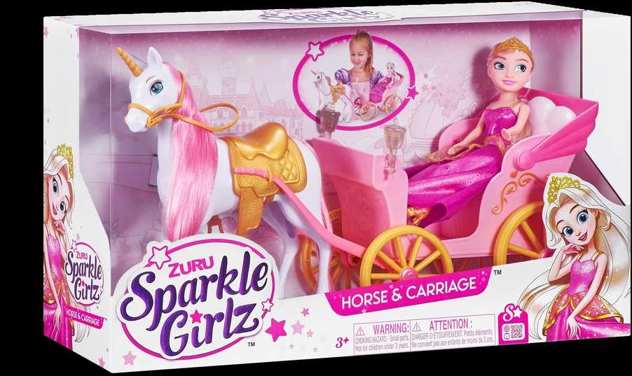 SPARKLE GIRLZ lėlės rinkinys karališkasis žirgas su karieta, 10068