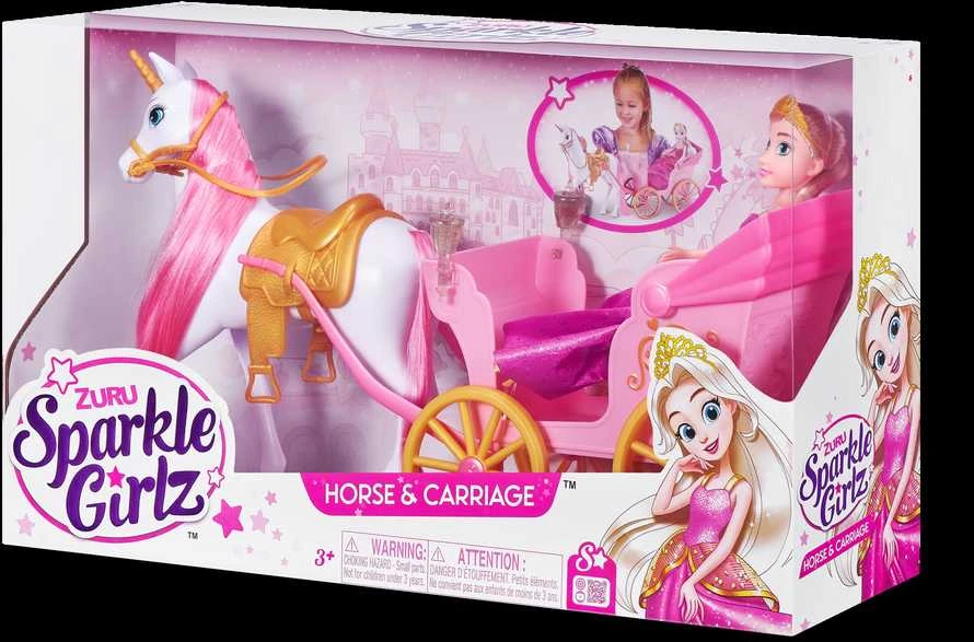 SPARKLE GIRLZ lėlės rinkinys karališkasis žirgas su karieta, 10068