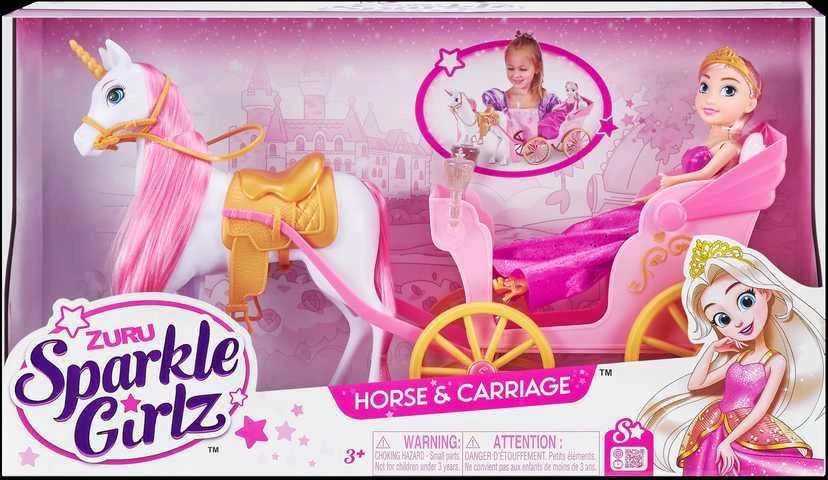 SPARKLE GIRLZ lėlės rinkinys karališkasis žirgas su karieta, 10068