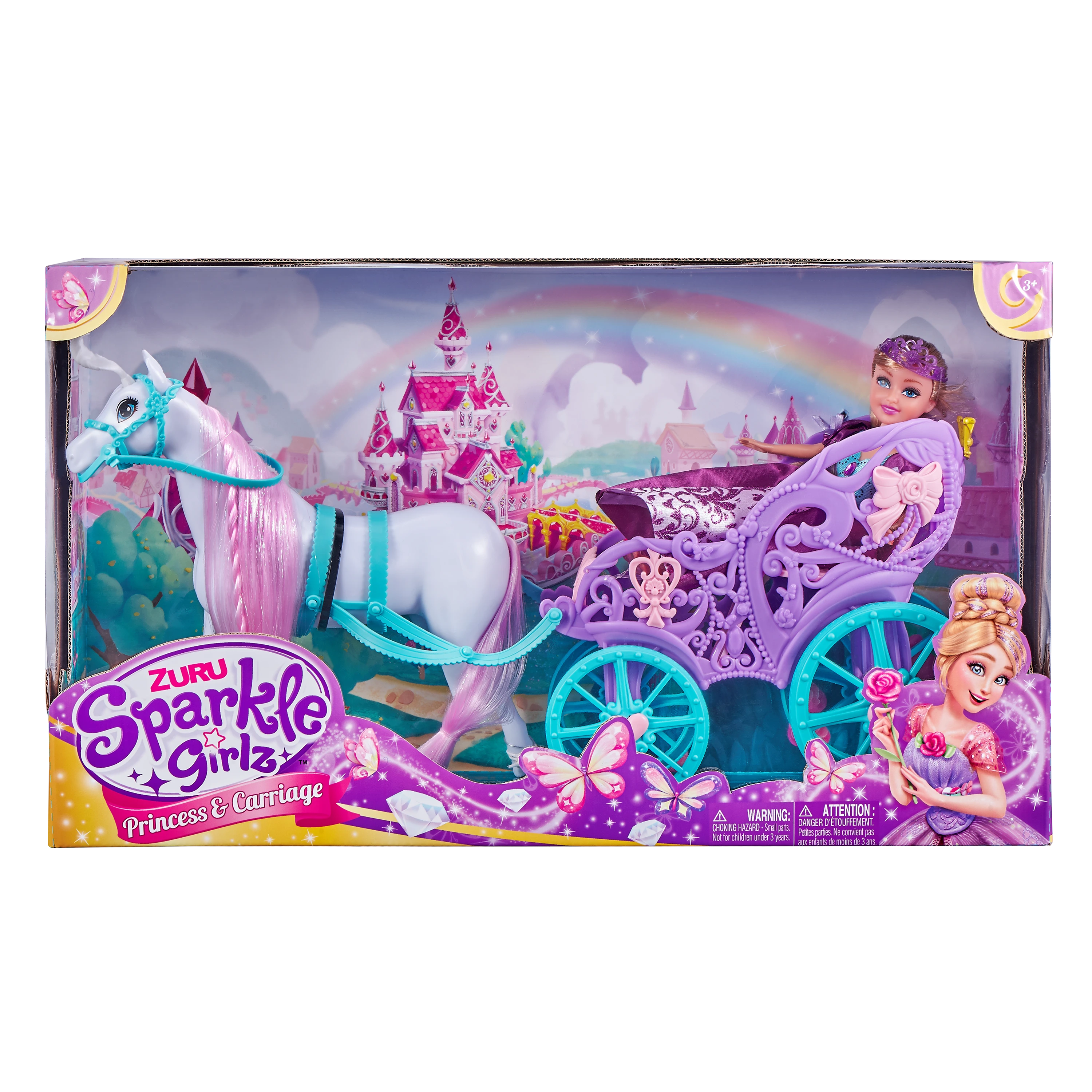 SPARKLE GIRLZ lėlės rinkinys karališkasis žirgas su karieta, 10068