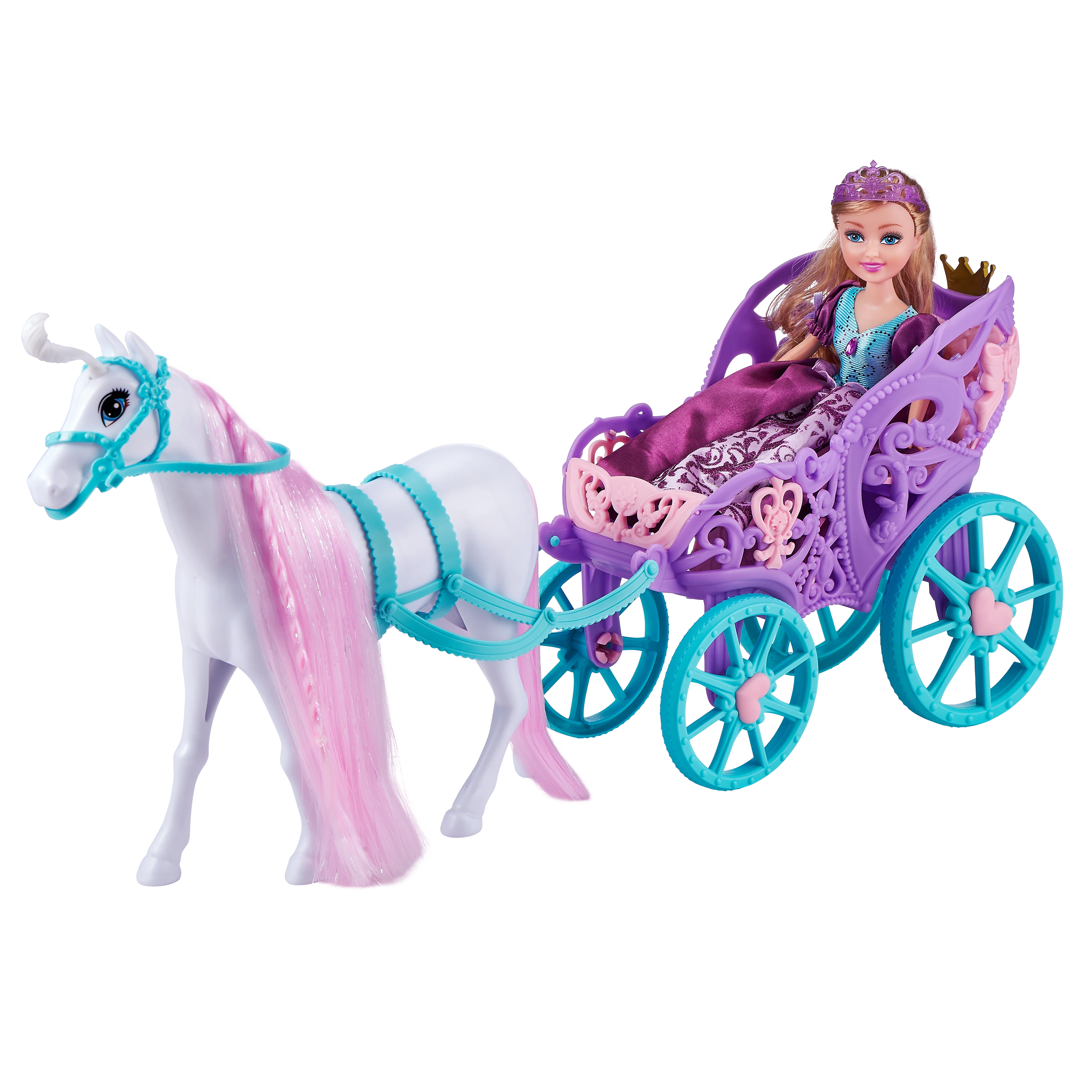 SPARKLE GIRLZ lėlės rinkinys karališkasis žirgas su karieta, 10068