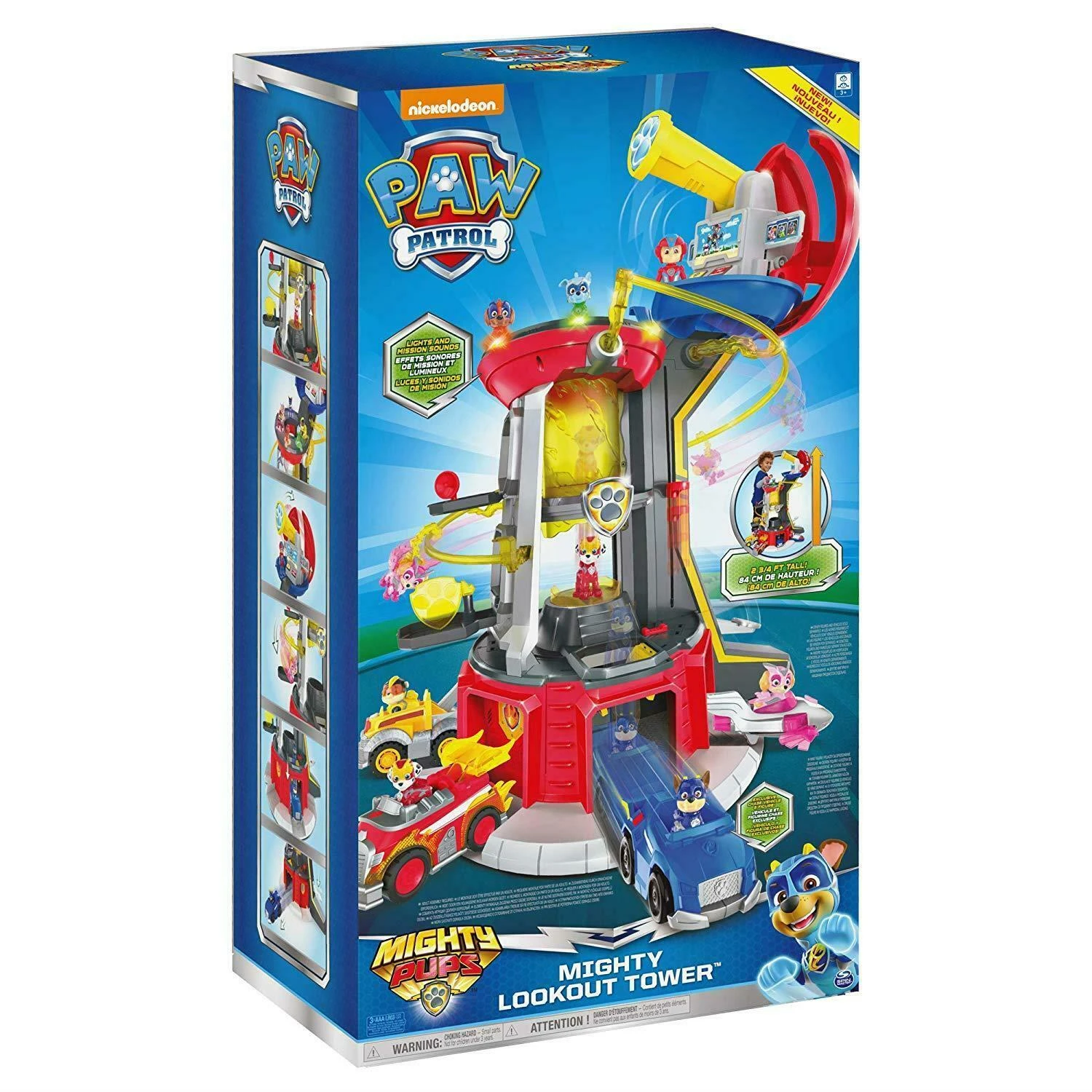 Šunyčių patrulių apžvalgos bokštas Spin Master PAW PATROL + transporto priemonė su Čeiso figūrėle