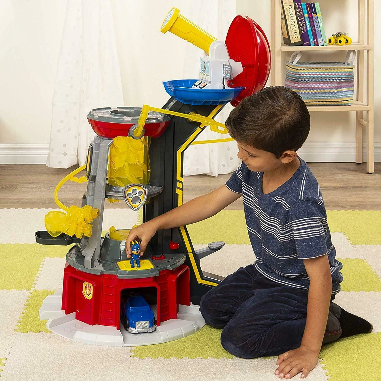 Šunyčių patrulių apžvalgos bokštas Spin Master PAW PATROL + transporto priemonė su Čeiso figūrėle