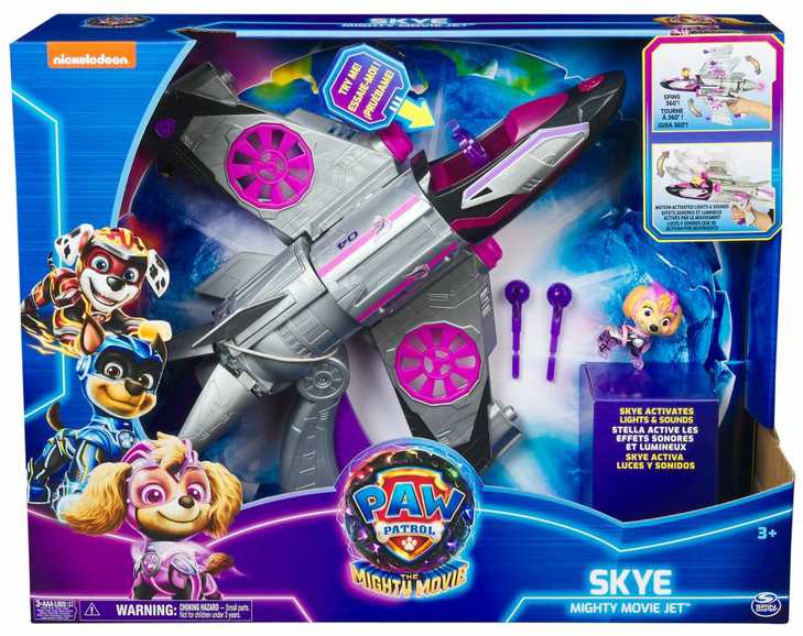 Spin Master PAW Patrol The Mighty Movie - Lėktuvas "Skyes" su garso ir šviesų efektais