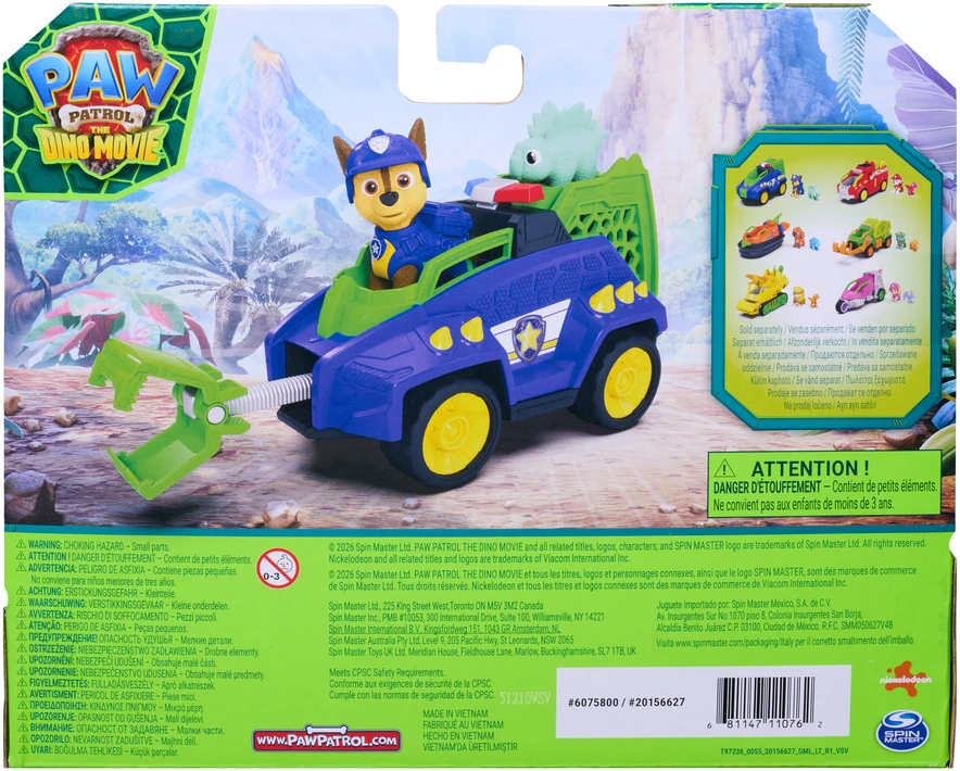 Spin Master PAW PATROL transporto priemonė Dino Theme Chase, 6075756