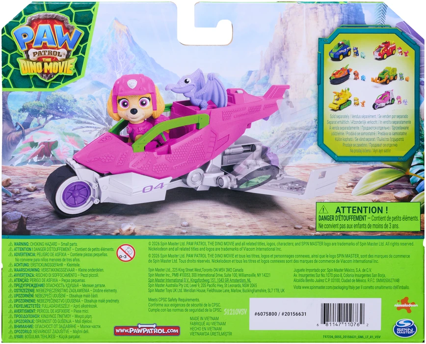 Spin Master PAW PATROL transporto priemonė Dino Theme Skye, 6075758