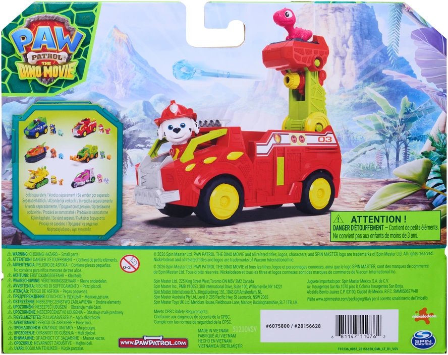 Spin Master PAW PATROL transporto priemonė Dino Theme Marshall, 6075757