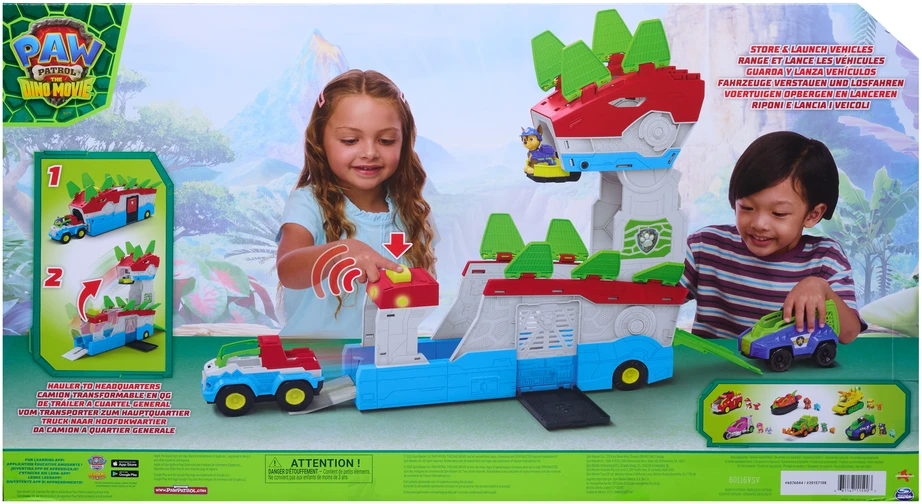 Spin Master PAW PATROL transporto priemonės žaidimų rinkinys Dino Mobile Headquarters, 6076044