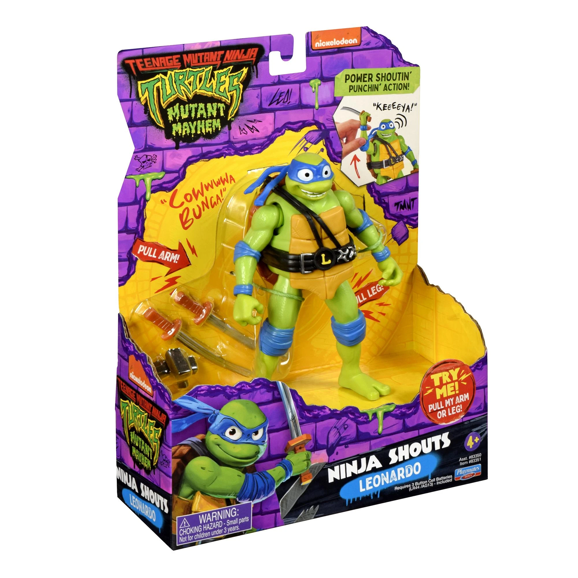 Playmates TMNT figūrėlė Ninja Shouts Leonardo, 83351