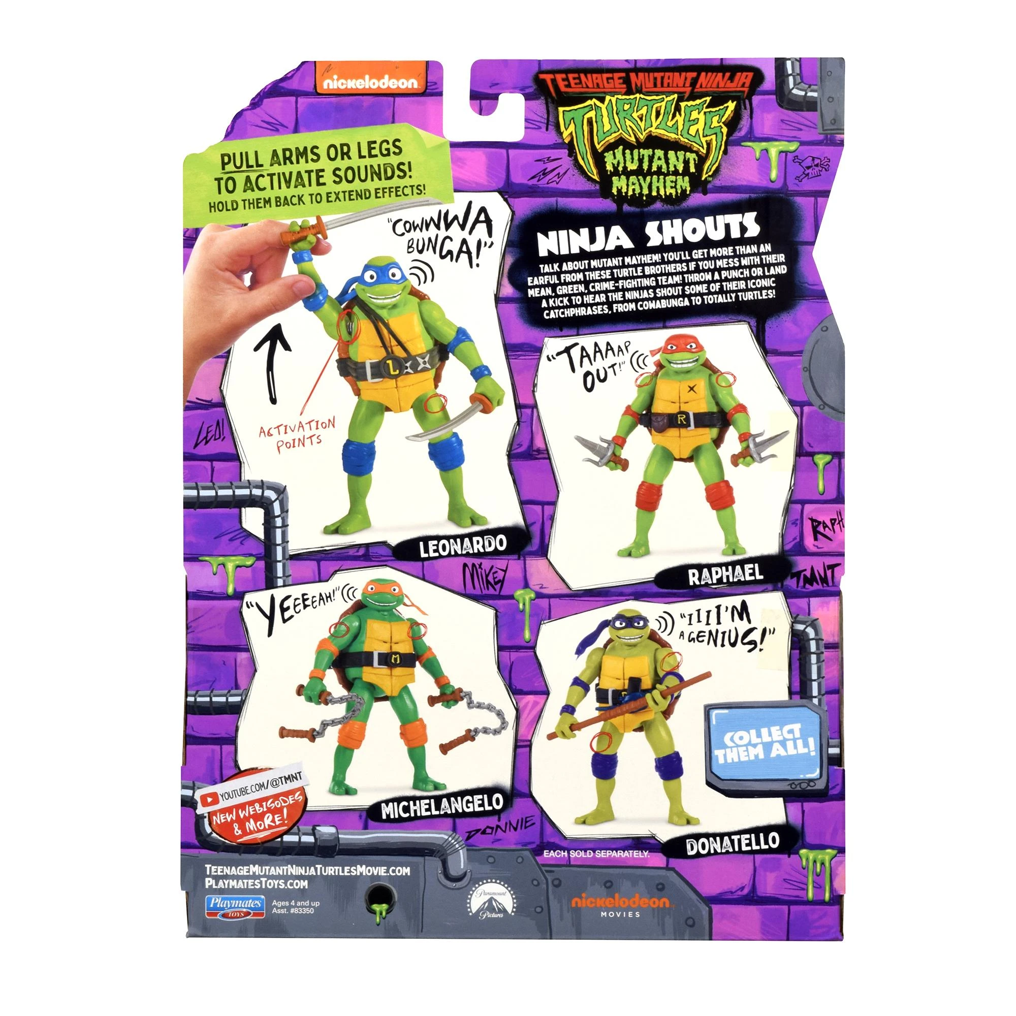 TMNT figūrėlė Ninja Shouts Michelangelo, 83353