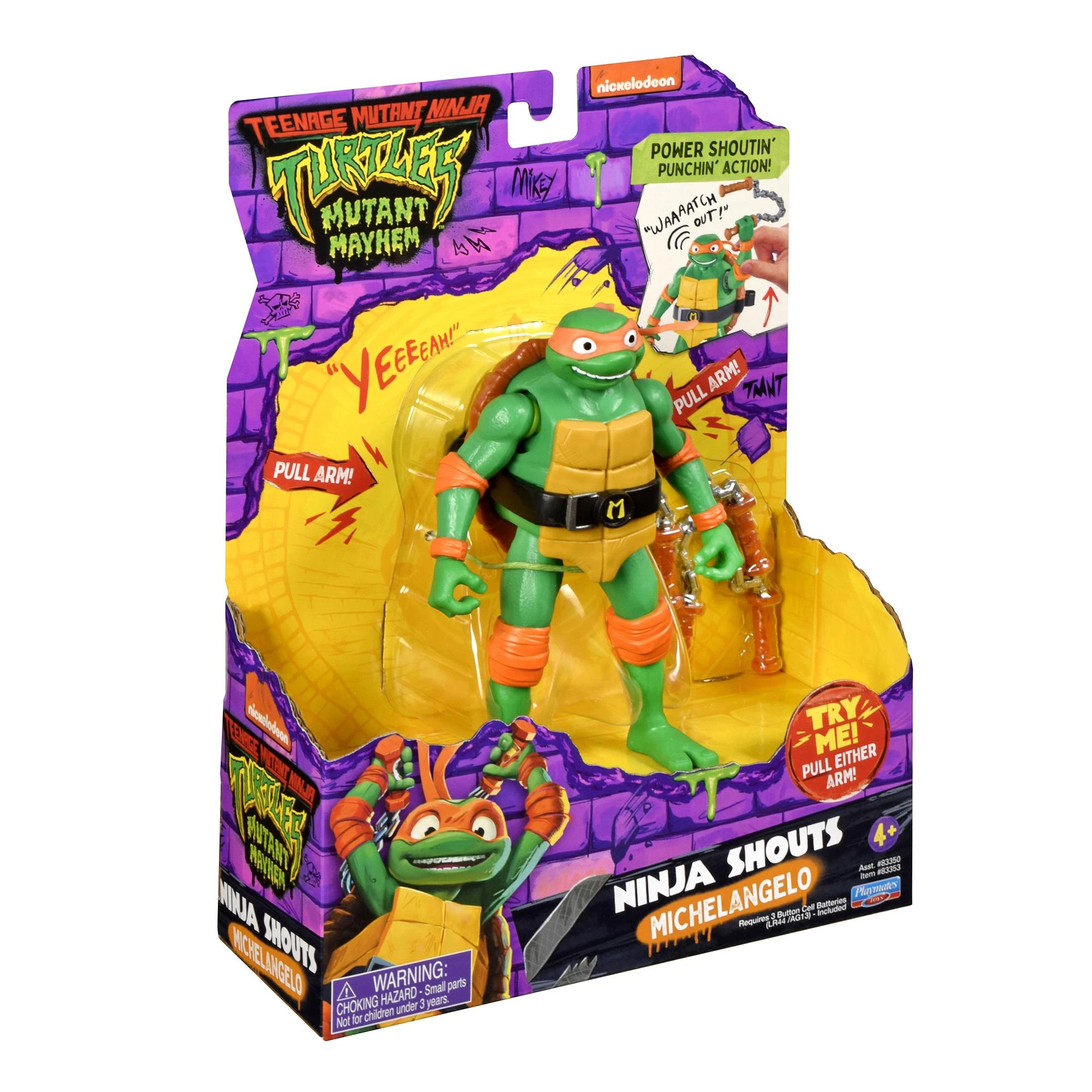 TMNT figūrėlė Ninja Shouts Michelangelo, 83353