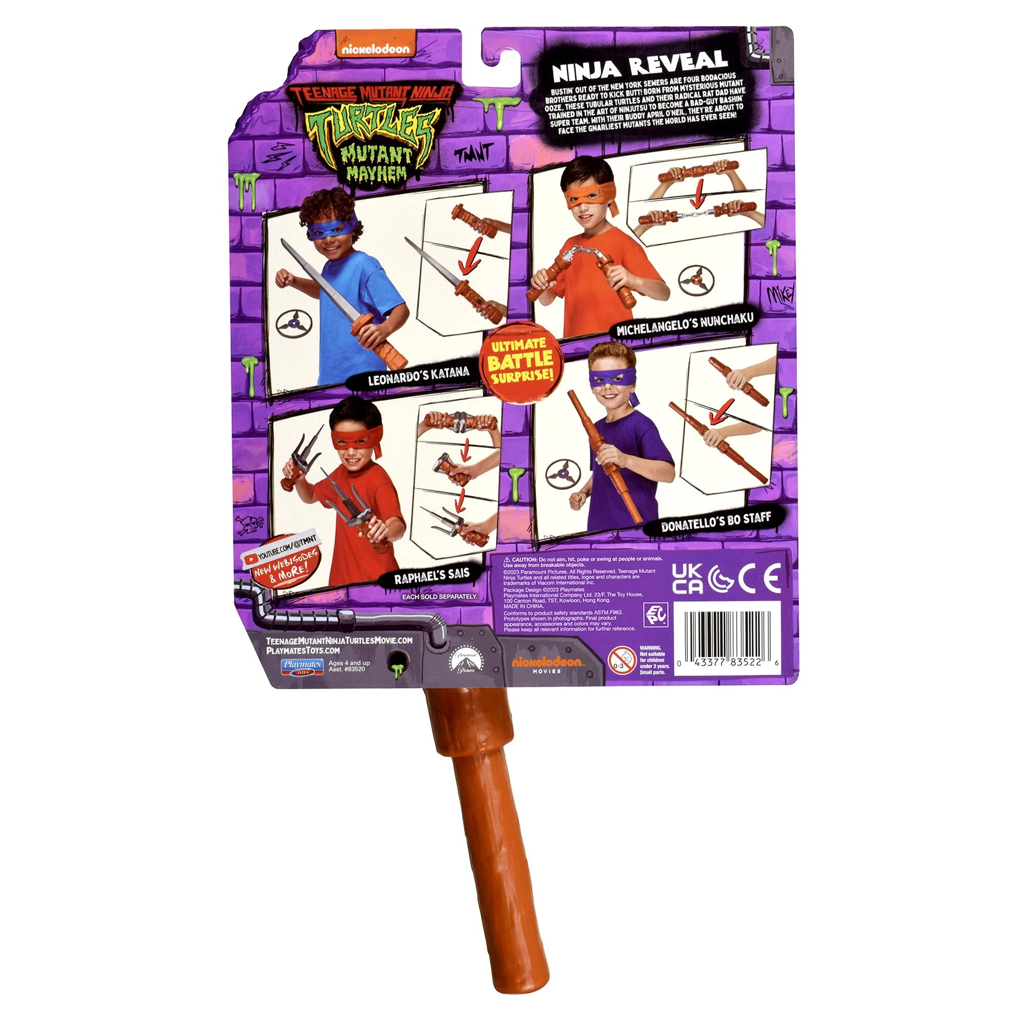 Mutant TMNT nindzės aksesuarai Donatello's Bo Staff, 83522