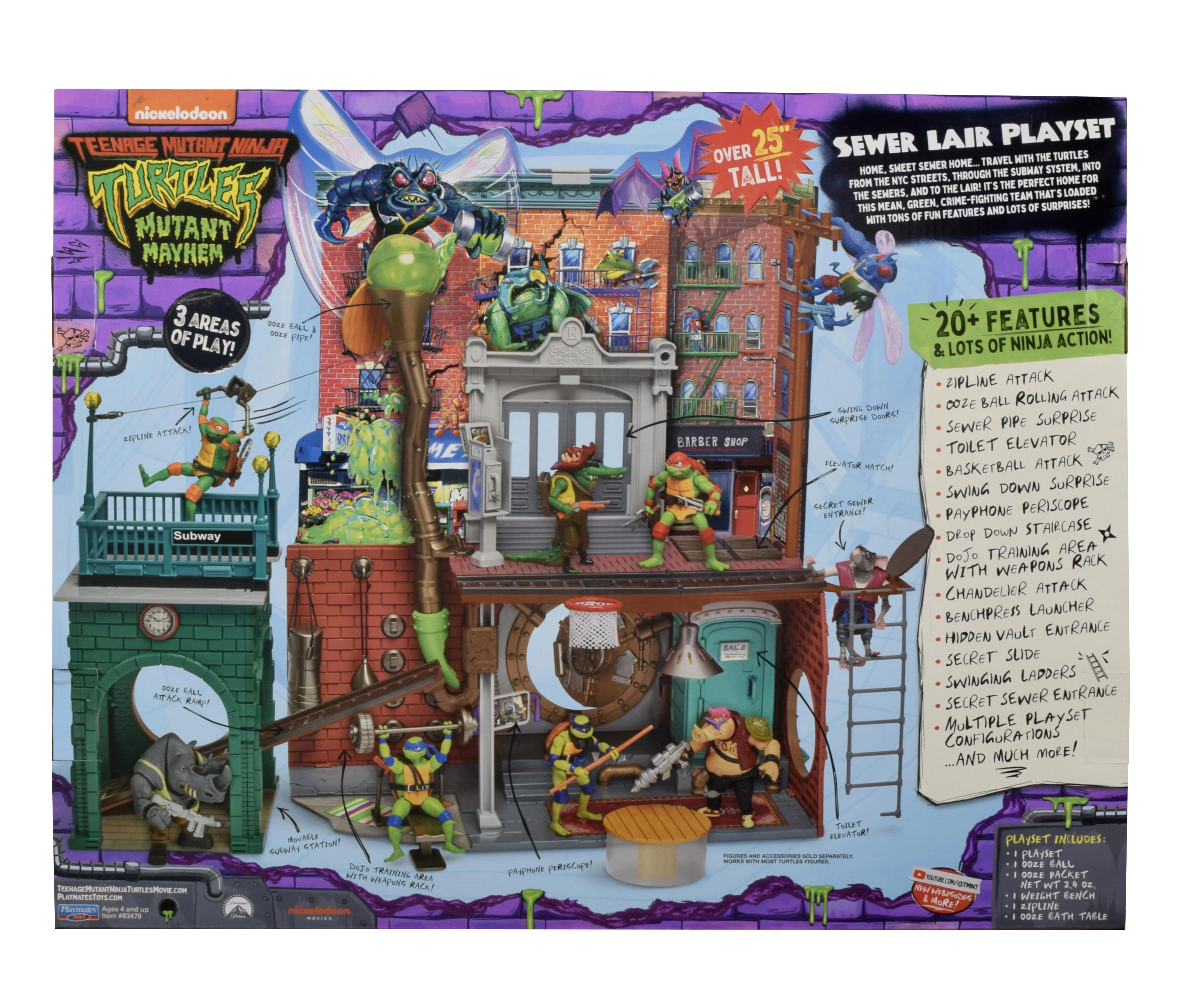 Mutant TMNT žaidimų komplektas Sewer Lair, 83478