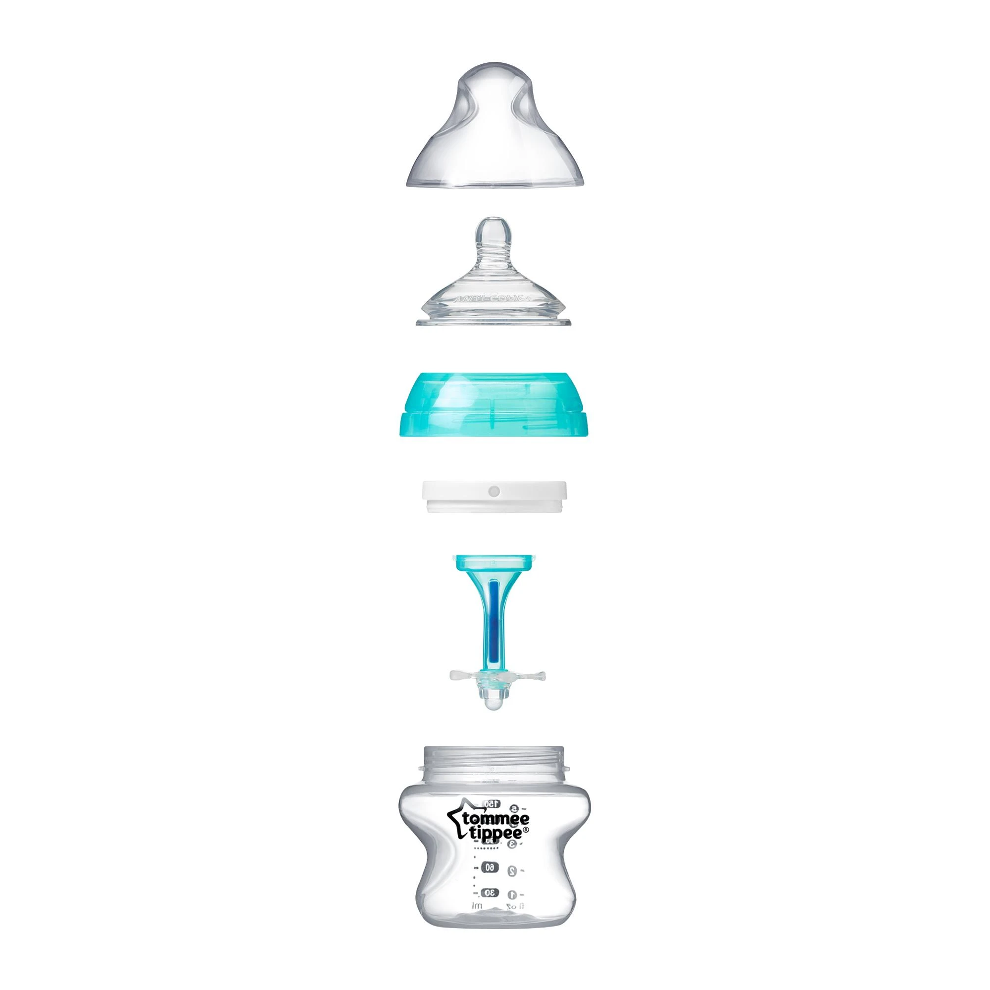 Tommee Tippee buteliukas – išardytos detalės