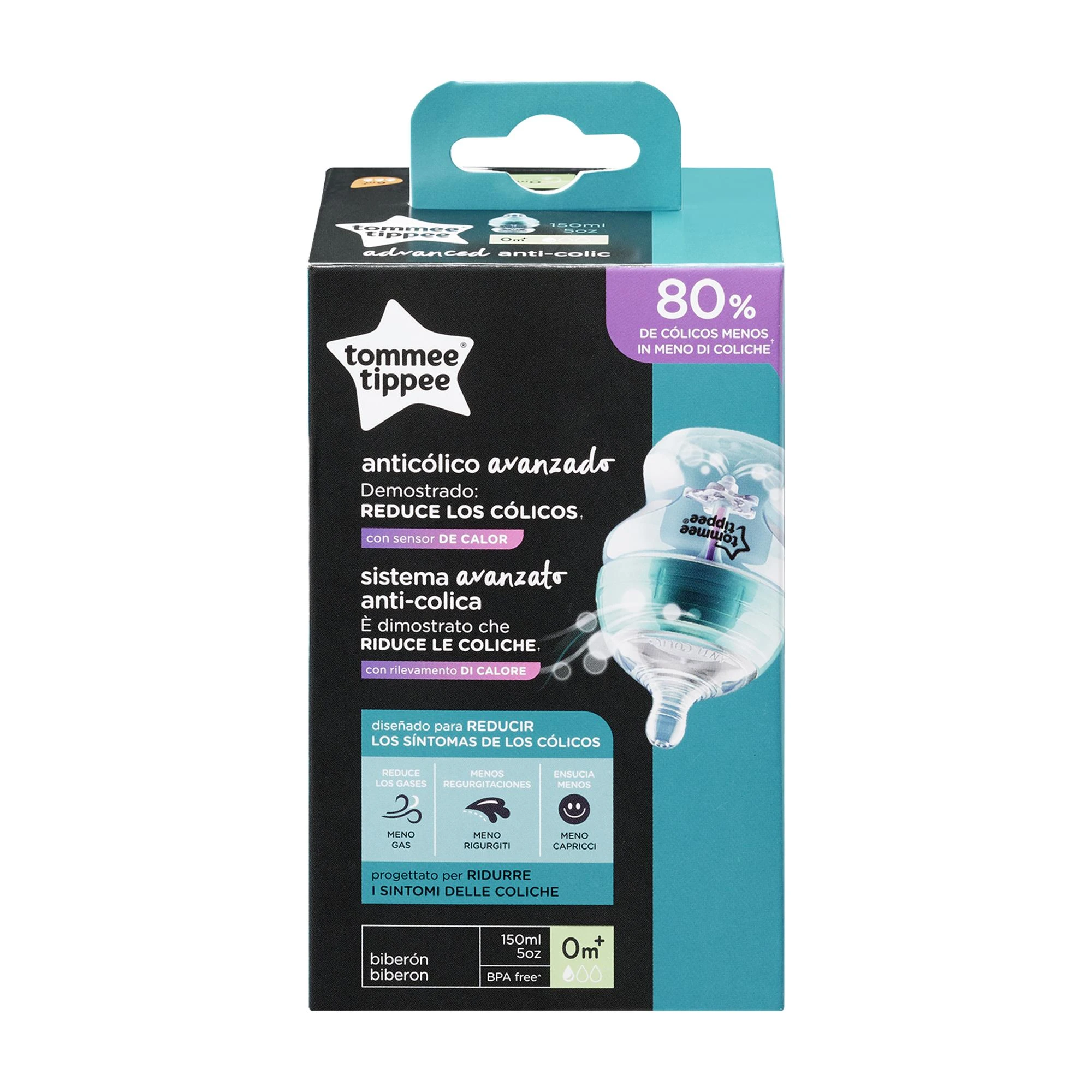 TOMMEE TIPPEE buteliukas ANTI-COLIC, 150 ml, 42240575