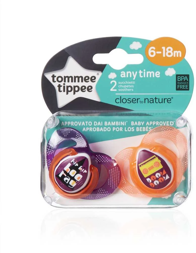 TOMMEE TIPPEE silikoniniai čiulptukai ANYTIME, 2 vnt., 6-18 mėn., 43354499