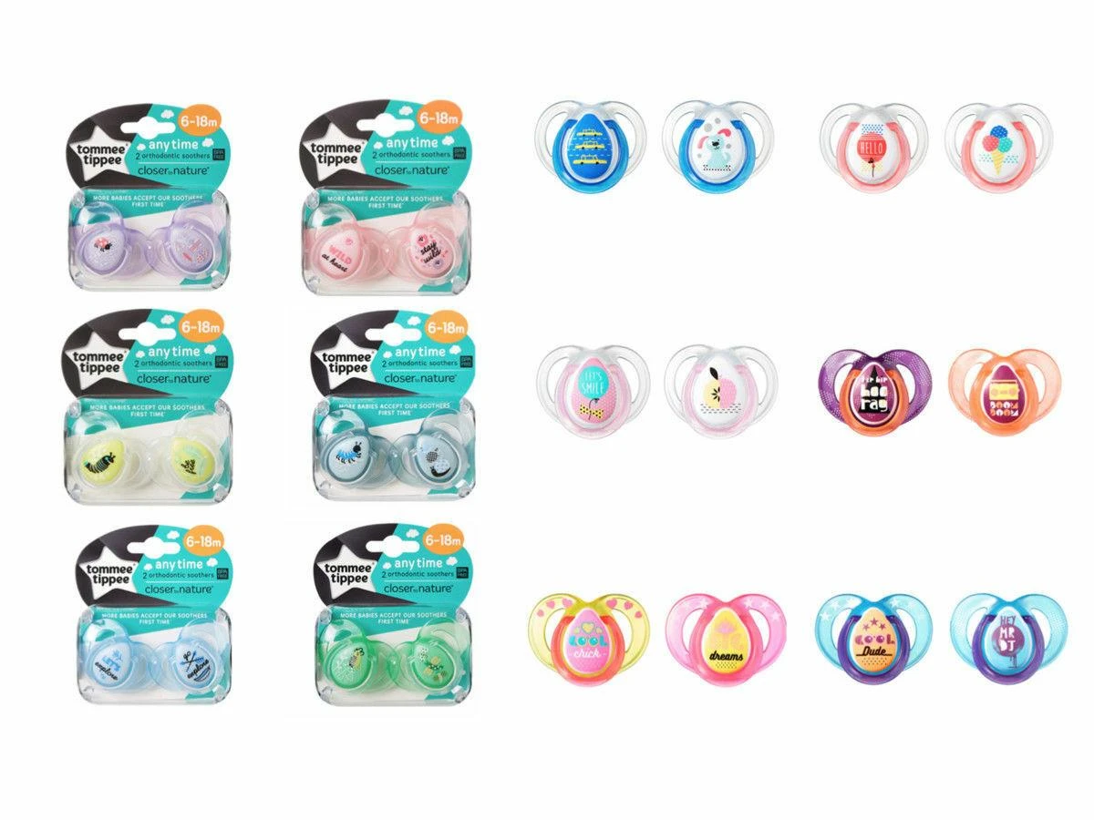 TOMMEE TIPPEE silikoniniai čiulptukai ANYTIME, 2 vnt., 6-18 mėn., 43354499