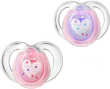 TOMMEE TIPPEE silikoniniai čiulptukai NIGHT STYLE, 6-18 mėn., 2 vnt., 433661