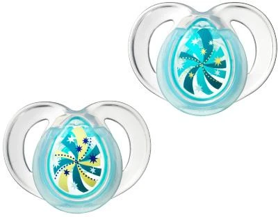 TOMMEE TIPPEE silikoniniai čiulptukai NIGHT STYLE, 6-18 mėn., 2 vnt., 433661