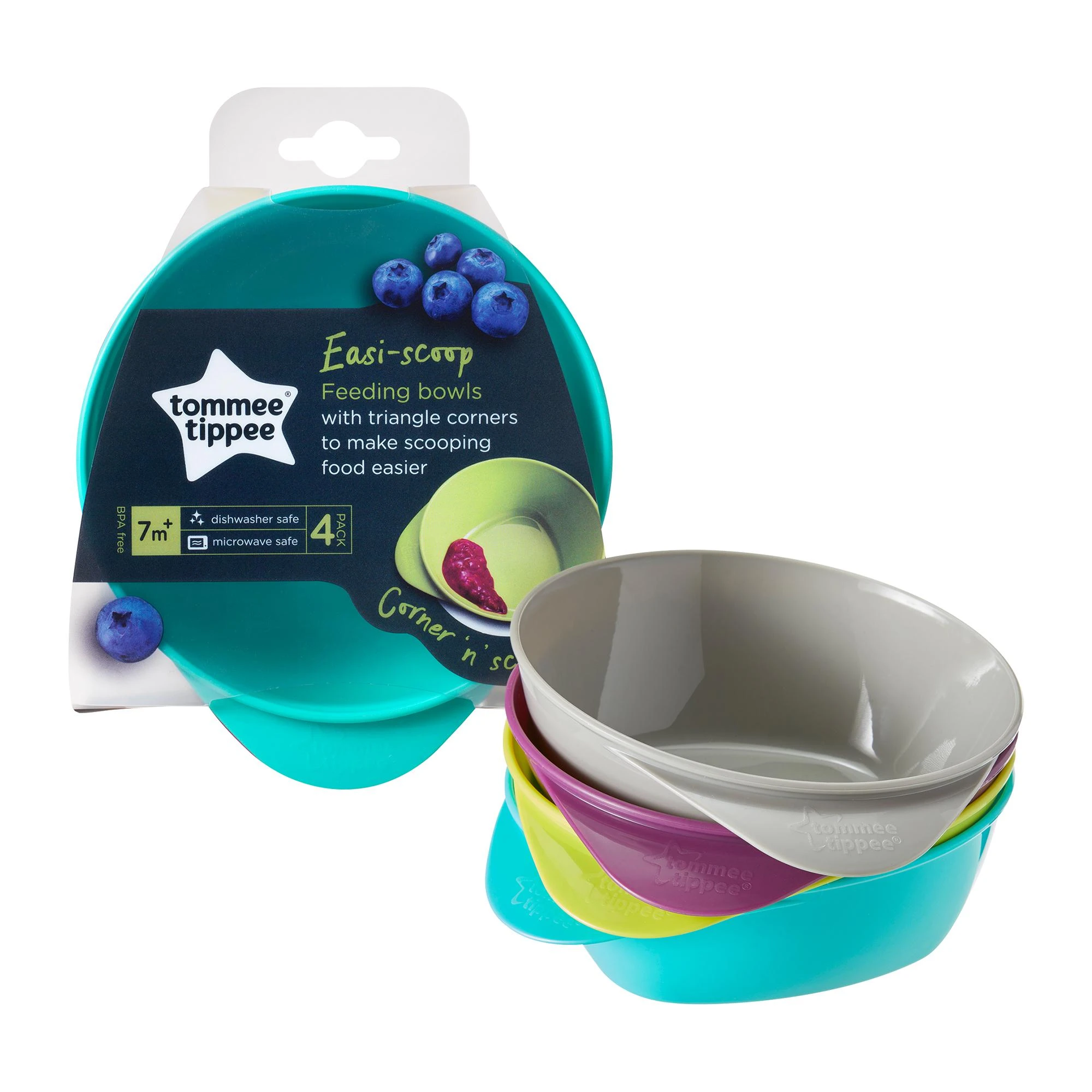 TOMMEE TIPPEE dubenėliai EASY SCOOP, 4 vnt., 44671493