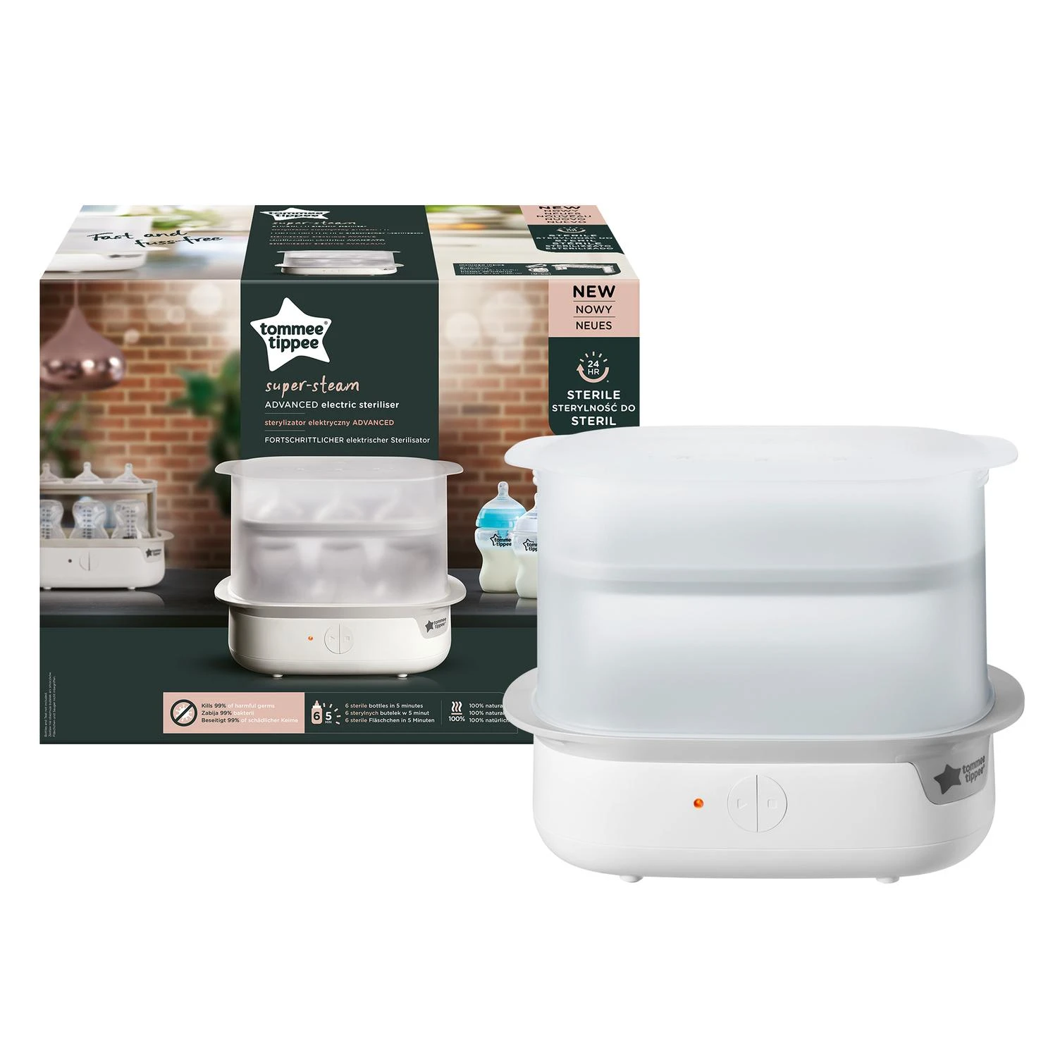 Tommee Tippee elektrinis sterilizatorius su pakuote