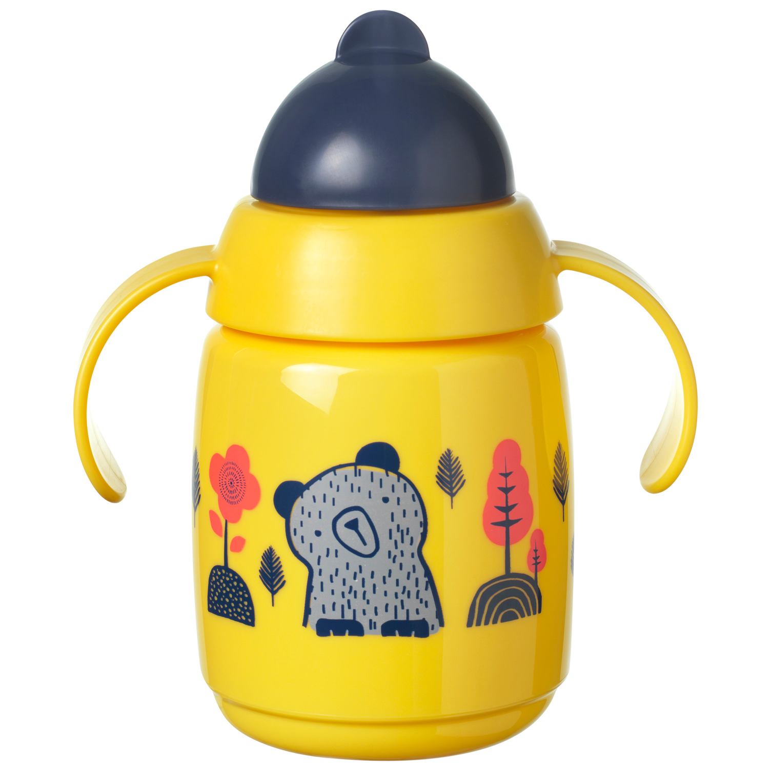 TOMMEE TIPPEE mokomasis puodelis su šiaudeliu, 6mėn+, 300ml, yellow, 447831