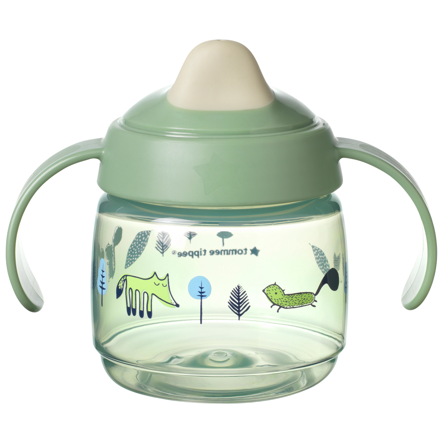 Gertuvė TOMMEE TIPPEE puodelis WEANING SIPPEE, 4 m+, 190ml, žalias, 44780301