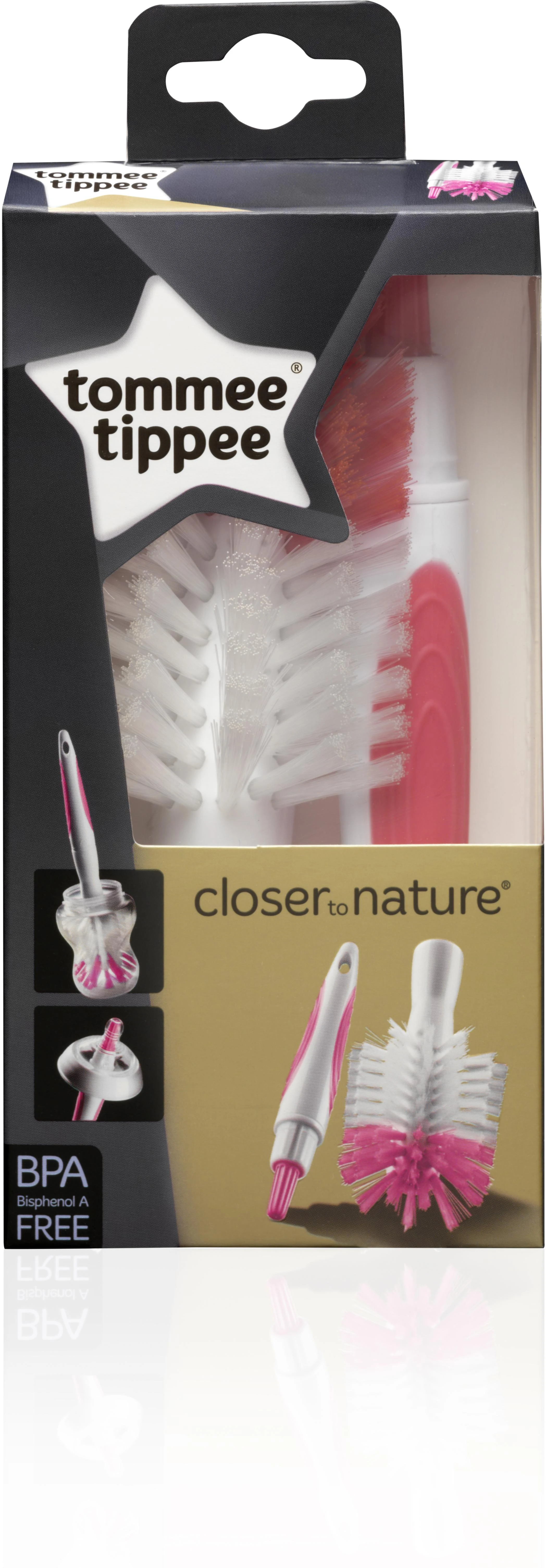 Tommee Tippee buteliukų šepetys pakuotėje